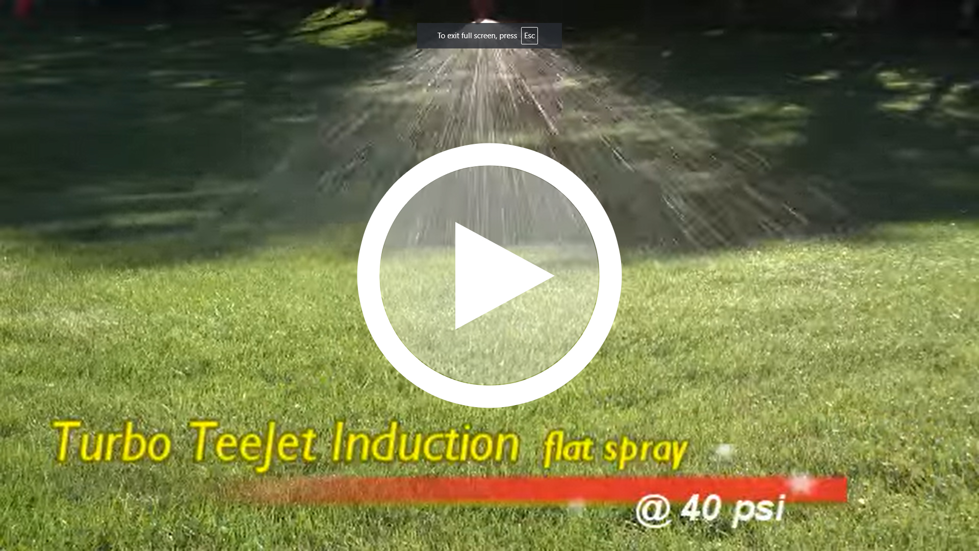 TTI spray tips in operation