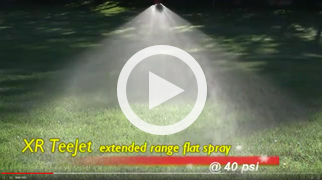 (XR) Extended Range Flat Spray Tips in Operation