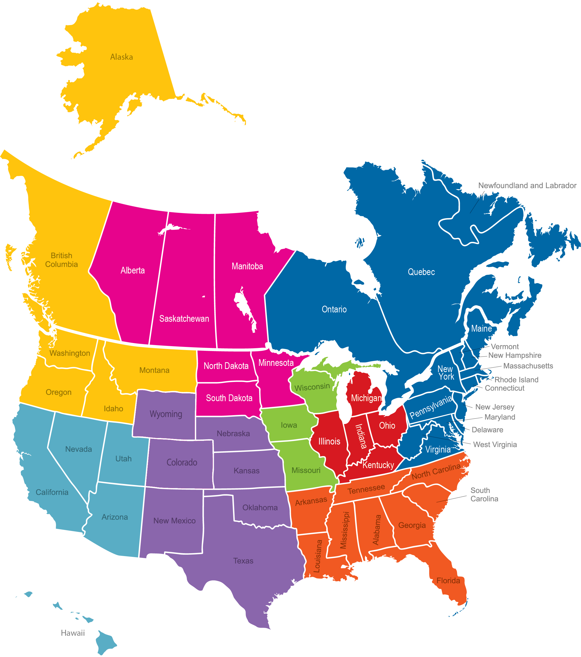 US/Canada Territory Map United States / Canada TeeJet Offices